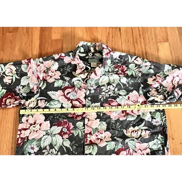 Reyn Spooner Shirt Men's Size L Hibiscus Flowers Aloha Hawaiian Reverse Y2K - Picture 3 of 6